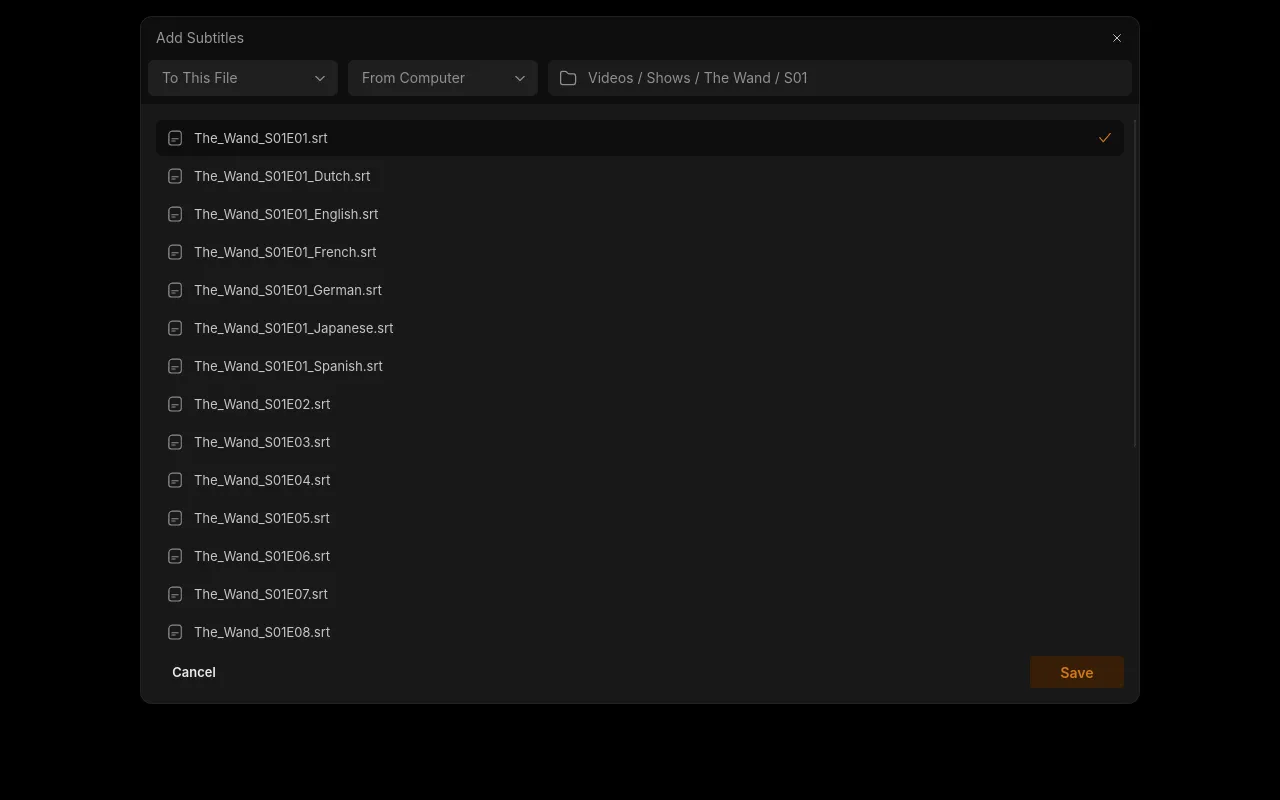 Subtitle Search screenshot