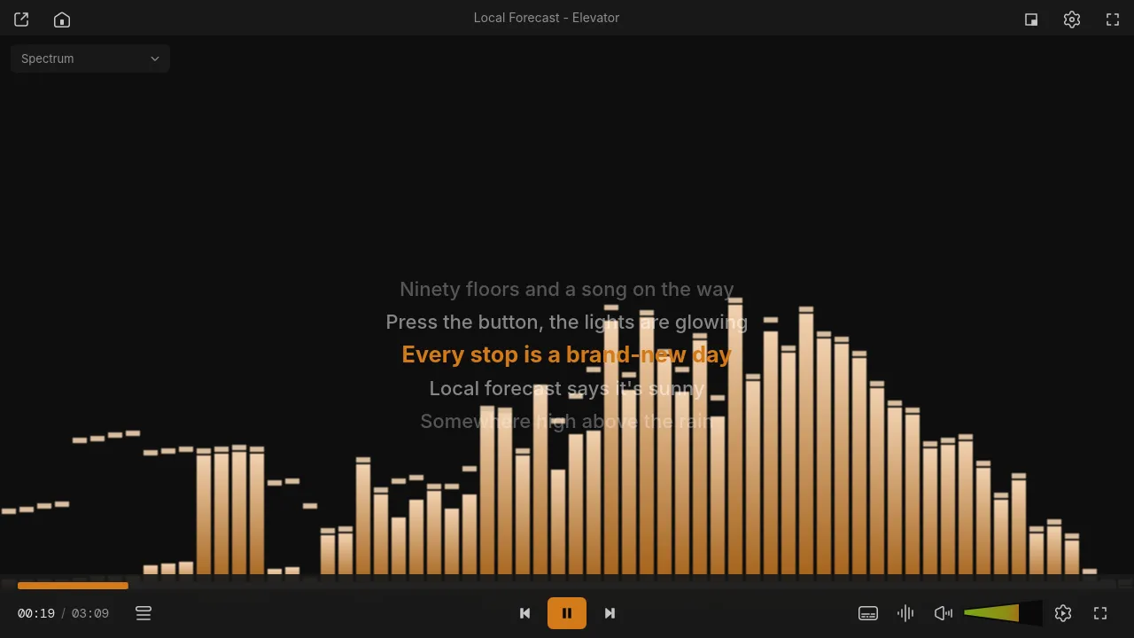Lyrics screenshot