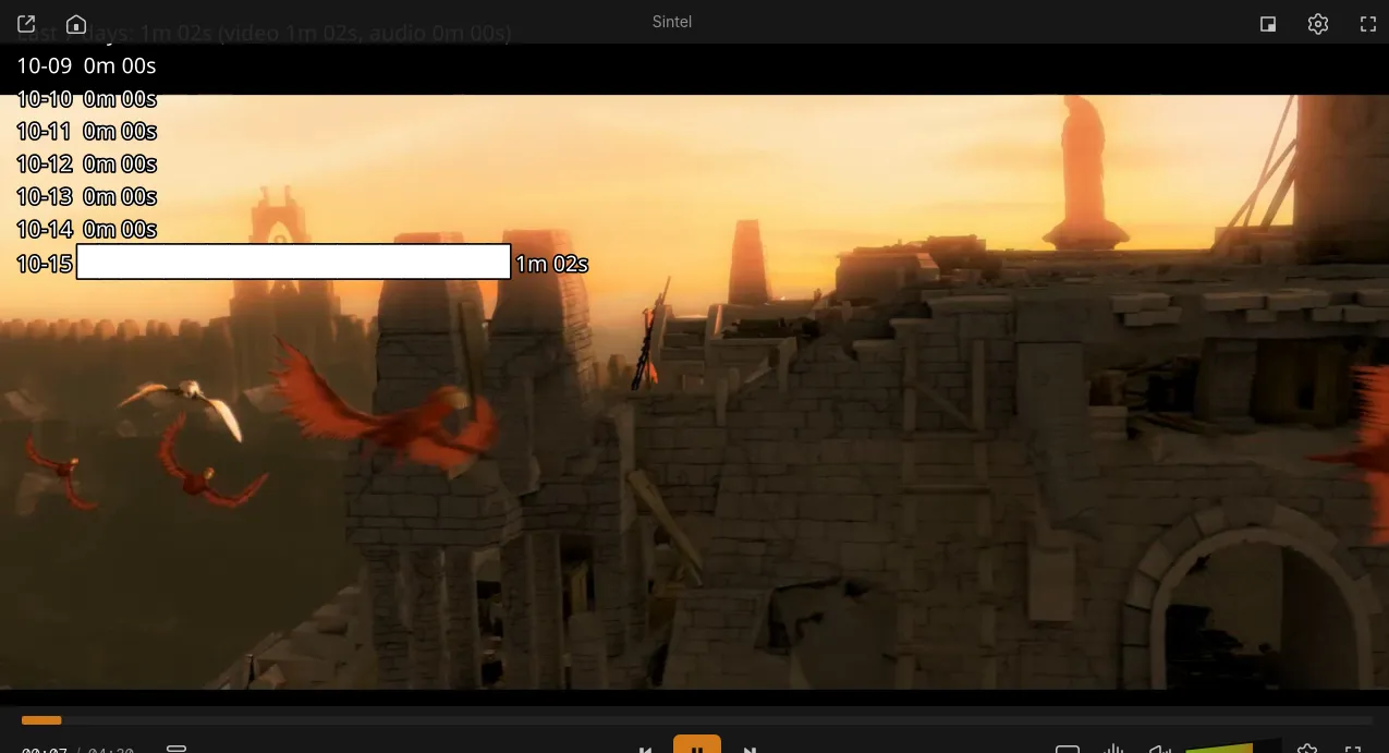 Playback Statistics screenshot