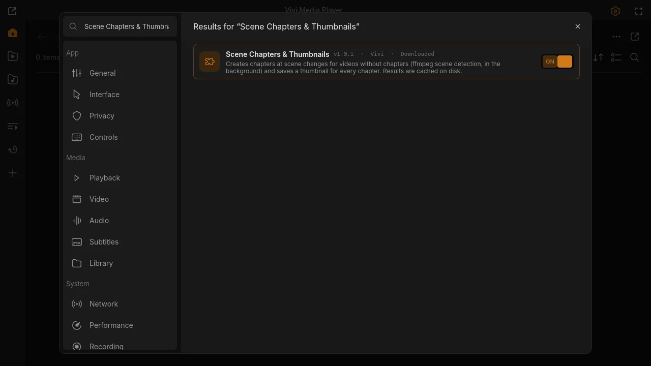 Scene Chapters & Thumbnails screenshot